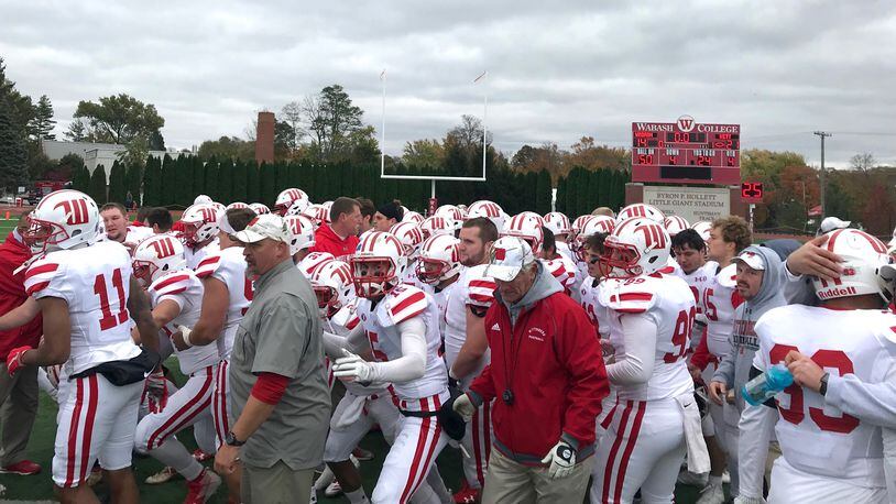 Wittenberg leaves the field after a victory against Wabash on Saturday, Oct. 28, 2017, in Crawfordsville, Ind. Contributed photo