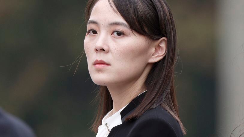 FILE - Kim Yo Jong, sister of North Korea's leader Kim Jong Un, attends a wreath-laying ceremony at Ho Chi Minh Mausoleum in Hanoi, Vietnam, March 2, 2019. On Friday, May 17, 2024, Kim Yo Jong again denied that her country has exported any weapons to Russia, as she labeled outside speculation on North Korea-Russian arms dealings as “the most absurd paradox.” (Jorge Silva/Pool Photo via AP, File)