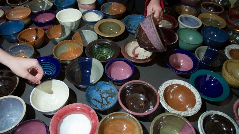 A variety of unique handmade ceramic bowls and a variety of soups and breads will highlight the Empty Bowls fundraiser. Contributed photo