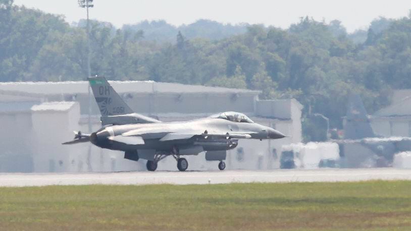 F-16 crews from the Ohio Air National Guard’s 180th Fighter Wing will conduct training missions over the Springfield and Dayton areas tonight. CHRIS STEWART / STAFF
