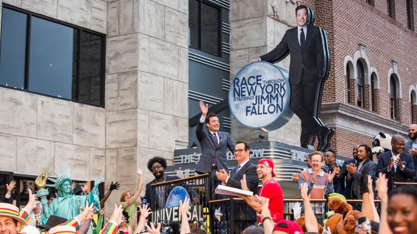 On April 6, 2017, Race Through New York Starring Jimmy Fallon officially opened at Universal Orlando Resort. Hundreds of fans and Universal characters joined Jimmy Fallon in celebrating the opening with a ticker tape parade and ribbon cutting of epic proportions.
 
The new attraction gives guests the ultimate âTonight Showâ experience and gets them up close and personal with the showâs most hilarious segments before taking off on an action-packed race through New York against Jimmy Fallon himself. More info is available at UniversalOrlando.com.
 
Â© 2017 Universal Orlando Resort. All rights reserved.