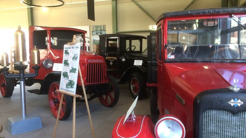 Three of the locally made trucks and the shift change whistle are preserved at the Heritage Center to help tell the company’s story. PHOTO COURTESY OF THE CLARK COUNTY HISTORICAL SOCIETY