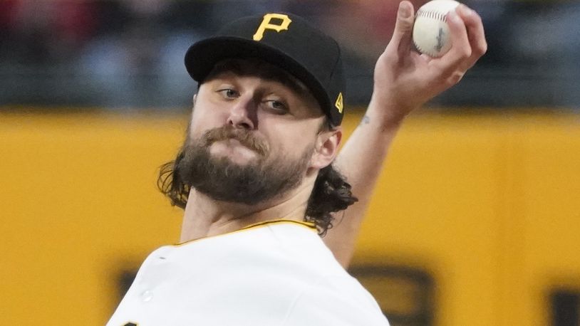 Pittsburgh Pirates starting pitcher JT Brubaker delivers against the St. Louis Cardinals during the first inning of a baseball game Tuesday, Oct. 4, 2022, in Pittsburgh. (AP Photo/Keith Srakocic)