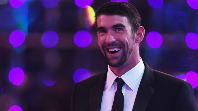 MONACO - FEBRUARY 14: Laureus World Comeback of the Year award winner Swimmer Michael Phelps of the USA smiles during the 2017 Laureus World Sports Awards at the Salle des Etoiles,Sporting Monte Carlo on February 14, 2017 in Monaco, Monaco.  (Photo by Stuart C. Wilson/Getty Images for Laureus)