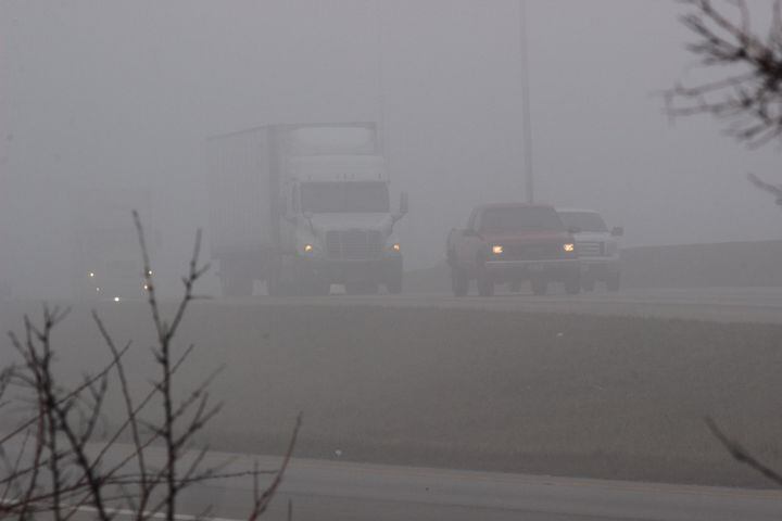 Fog blankets the Miami Valley