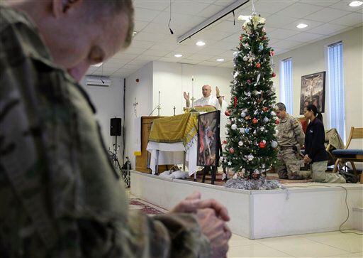 Troops celebrate Christmas away from home