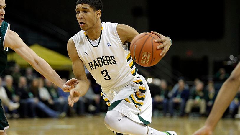 Player is Mark Hughes Credit: Tim G. Zechar February 6, 2016: The NCAA Basketball game between the Green Bay Phoenix and the Wright State Raiders at the Nutter Center in Fairborn, Ohio.
