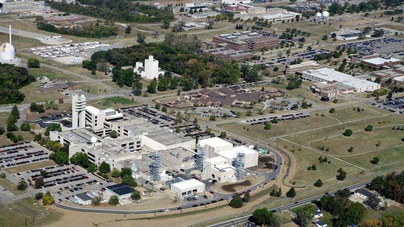2010 aerial view of Wright-Patterson Air Force Base Area B where major parts of the Air Force Research Lab are located, including the Sensors Directorate in the foreground. FILE