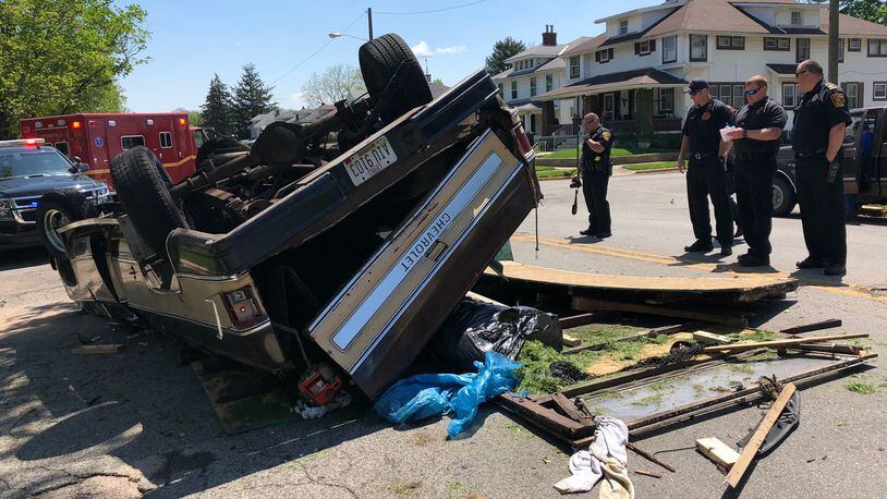 At about noon on Thursday, May 10, 2018, a car ran a stop sign and struck a pickup truck at the intersection of Grand and Tibbits avenues, according to police.