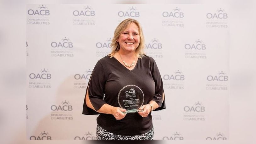 Developmental Disabilities Superintendent Jennifer Rousculp-Miller won the 2019 Betty Macintosh Award for Professional Leadership & Advocacy.