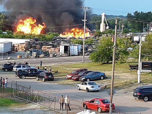 Fire at Springfield pallet factory