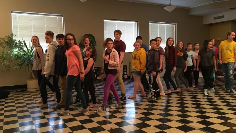 Springfield Arts Council Youth Arts Ambassadors rehearse a number from the upcoming production of “Fame Jr.” CONTRIBUTED PHOTO BY BRETT TURNER