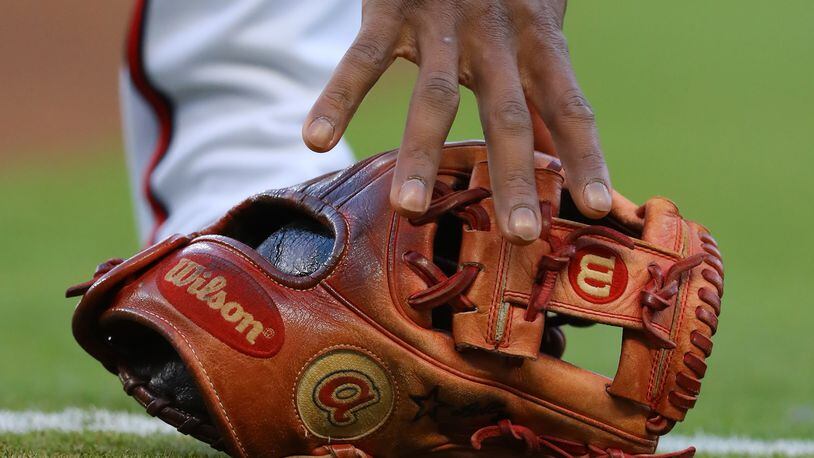 A baseball glove. Curtis Compton/ccompton@ajc.com