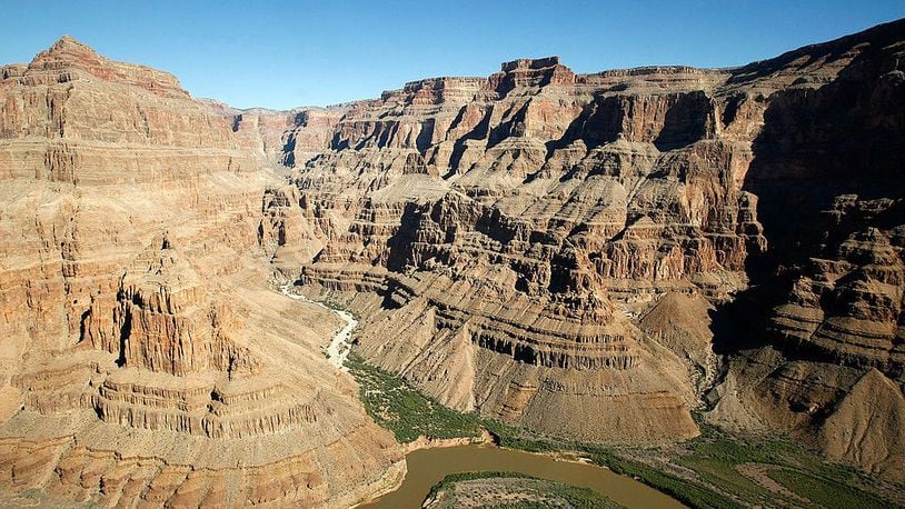 An aerial view near the West Rim of the Grand Canyon November 6, 2008, in Grand Canyon, Arizona.