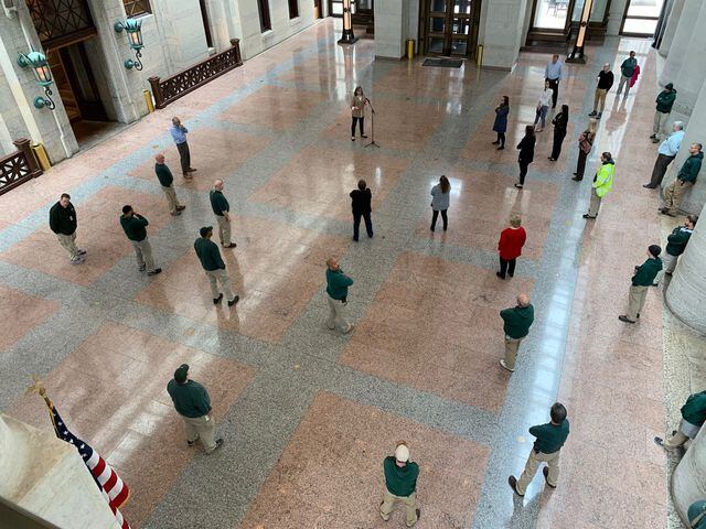PHOTOS: Behind the scenes at the Ohio Statehouse during the coronavirus pandemic, ‘We want to keep these doors open as long as we can’