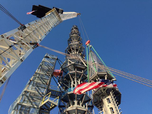 World Trade Center spire added