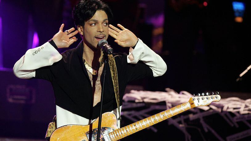 Musician Prince performs on stage at the 36th NAACP Image Awards at the Dorothy Chandler Pavilion on March 19, 2005 in Los Angeles, California. Prince was honored with the Vanguard Award.