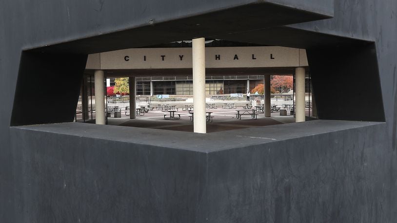 The Springfield City Hall Plaza. BILL LACKEY/STAFF