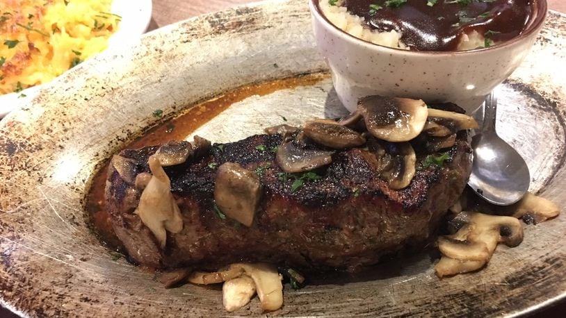The New York Strip Steak at The Tavernette in Medway. CONTRIBUTED PHOTO BY ALEXIS LARSEN