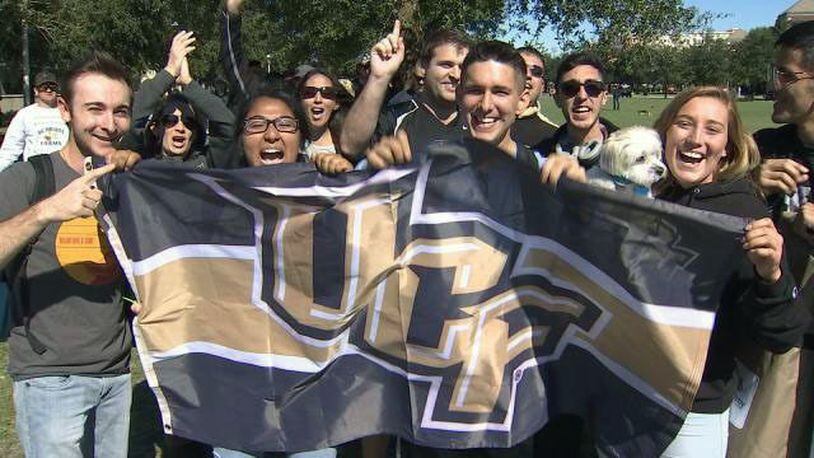 UCF fans support their team for ESPN's "College Gameday." (Photo: WFTV.com)