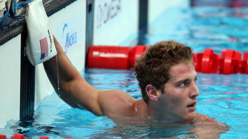 KAZAN, RUSSIA - AUGUST 05: Jimmy Feigen of the United States looks on in the Men's 100m Freestyle heats on day twelve of the 16th FINA World Championships at the Kazan Arena on August 5, 2015 in Kazan, Russia. (Photo by Streeter Lecka/Getty Images)