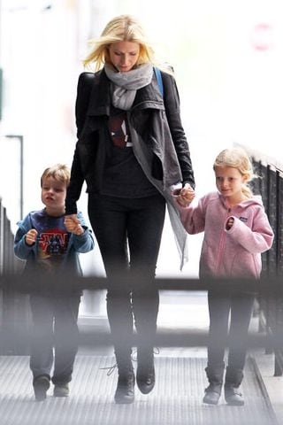 Gwyneth Paltrow with children Moses and Apple