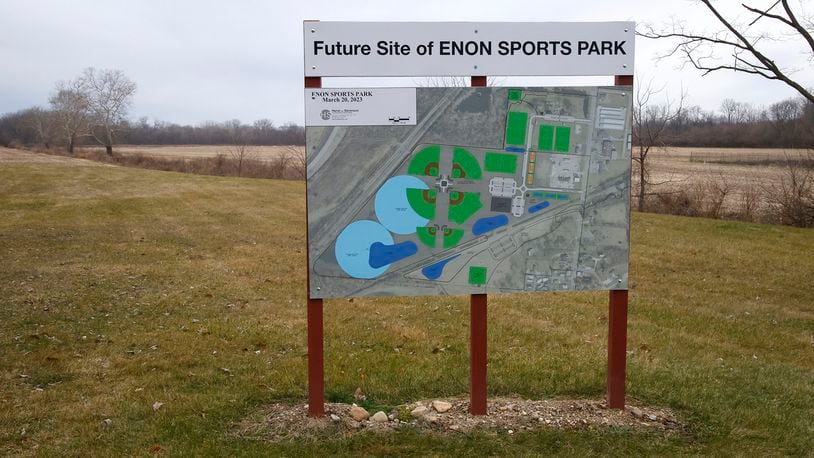 The future site of the Enon Sports Park along Enon Road Friday, Jan. 12, 2024. BILL LACKEY/STAFF