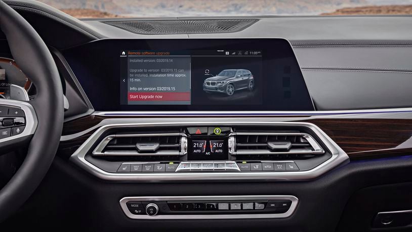 This photo provided by BMW is an example of a modern infotainment system that has multiple methods of input. Technology is helping to make driving safer for motorists and their passengers. (Courtesy of BMW via AP)