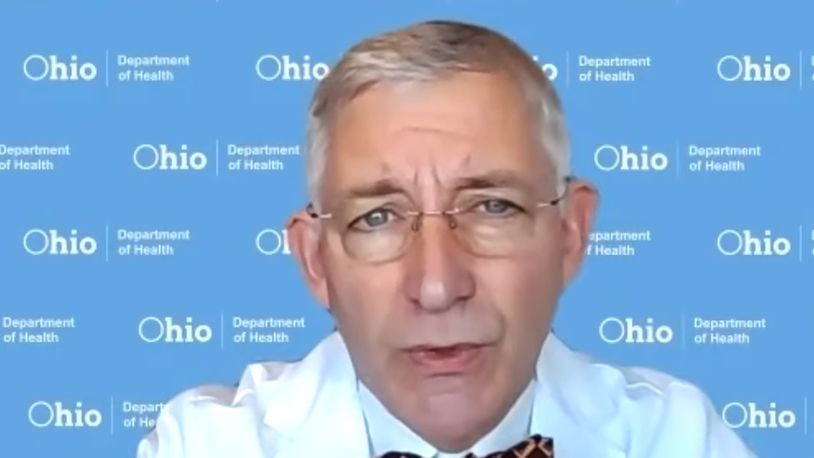Dr. Bruce Vanderhoff, director of the Ohio Department of Health, during a virtual press conference on Wednesday, Dec. 21, 2022. COURTESY OF OHIO DEPARTMENT OF HEALTH