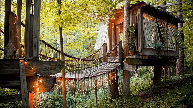 In early 2016 this treehouse rental property in Buckhead was the most desired property worldwide, according to Airbnb. Photo courtesy of Peter and Katie Bahouth