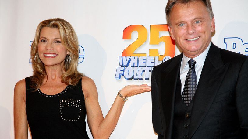 NEW YORK - SEPTEMBER 27:  (R) Host of the TV game show "Wheel Of Fortune" Pat Sajak and model Vanna White attend the 25th anniversary celebration of the television game show "Wheel Of Fortune" at Radio City Music Hall September 27, 2007 in New York City.  (Photo by Astrid Stawiarz/Getty Images)