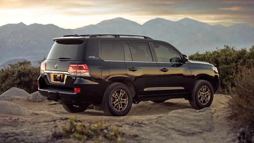 This photo from Toyota shows the 2021 Land Cruiser, a rugged three-row SUV with impressive off-road capabilities. (Sean C. Rice/Toyota Motor Sales U.S.A. via AP)