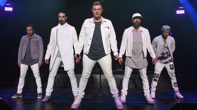 WANTAGH, NY - JUNE 16:  (L-R) Howie Dorough, Kevin Richardson, Nick Carter, AJ McLean and Brian Littrell of The Backstreet Boys perform at 103.5 KTU's KTUphoria on June 16, 2018 in Wantagh City.  (Photo by Nicholas Hunt/Getty Images for 103.5 KTU)