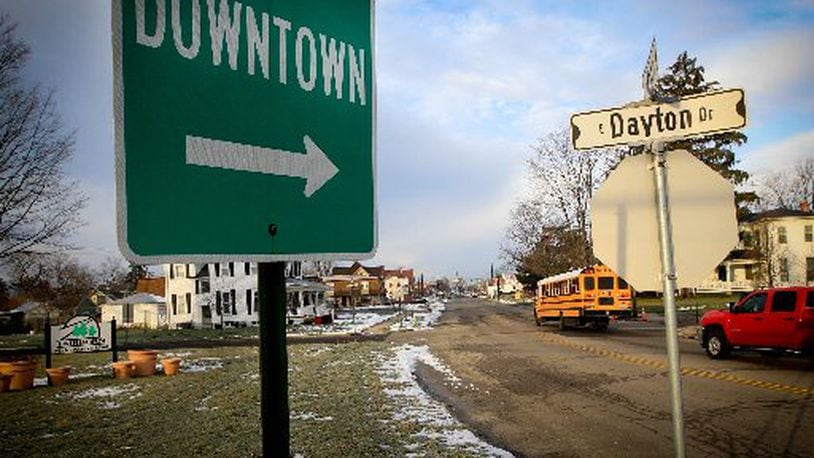 The intersection of Main Street and Dayton Drive in Fairborn. JIM WITMER / STAFF FILE