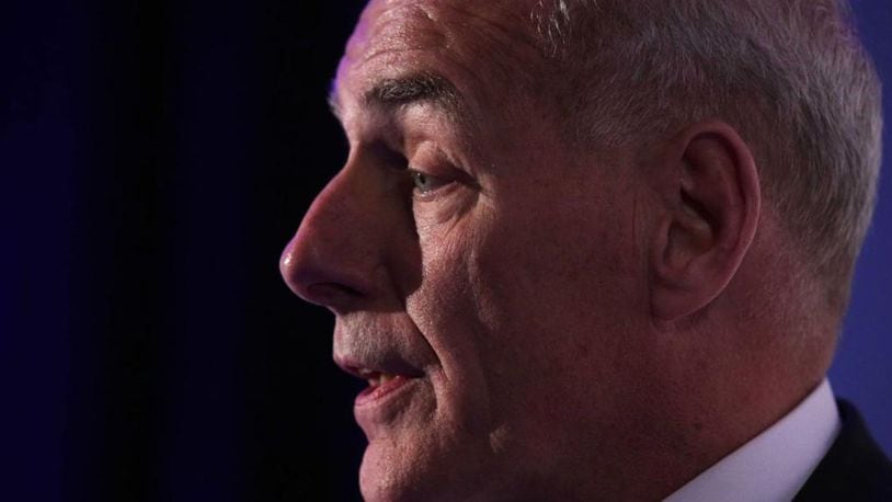 U.S. Secretary of Homeland Security John Kelly addresses the Center for a New American Security "2017 Navigating the Divide Conference" June 28, 2017 in Washington, DC. (Photo by Alex Wong/Getty Images)