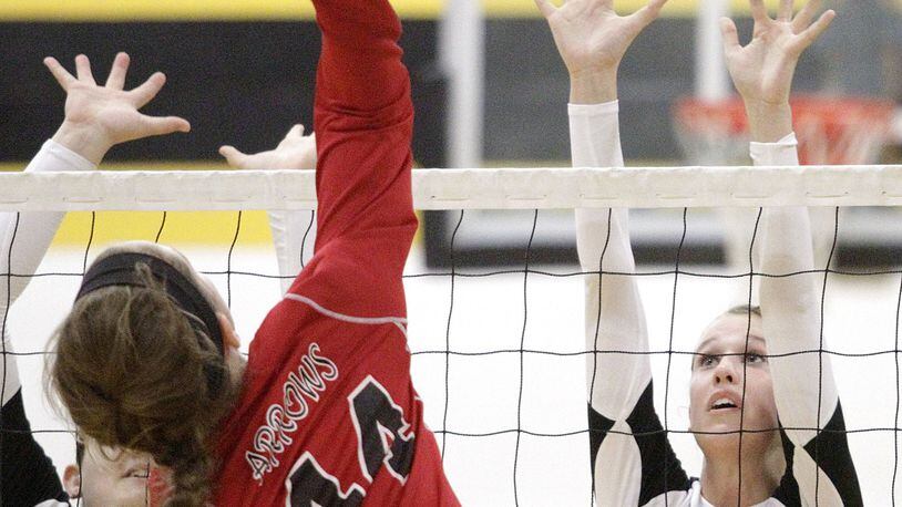 Liz Campbell (17) of Shawnee High School is a key returning setter for the Braves. Staff Photo by Barbara J. Perenic