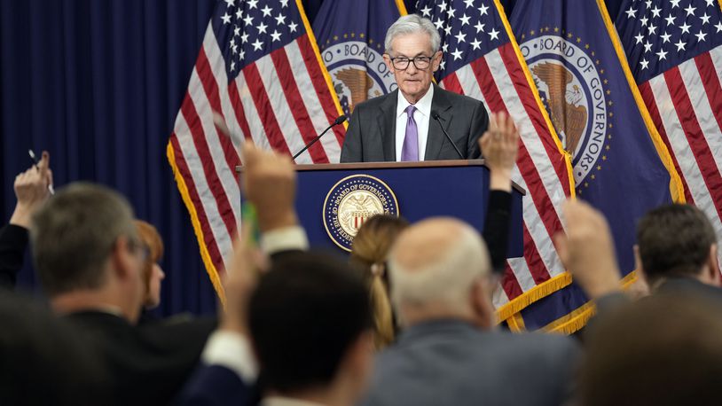 FILE - Federal Reserve chair Jerome Powell speaks during a news conference at the Federal Reserve in Washington, March 20, 2024. With the economy still humming, consumers spending freely and employers hiring briskly, some economists are beginning to wonder whether the Fed might decide it doesn’t need to cut rates until late this year. (AP Photo/Susan Walsh, File)