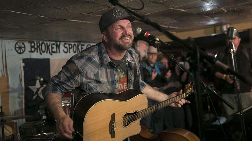 Country singer Garth Brooks played a surprise show Friday night at The Broken Spoke in Austin, Texas.
