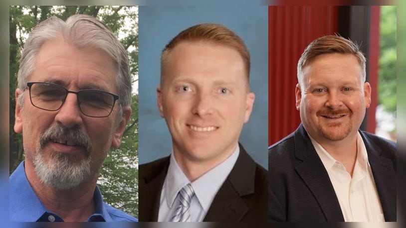 David E. Aills, Jr. (left), Matthew Cox (middle) and Eric Benjamin Renegar (right) are the three write-in candidates running for two seats on the Northwestern Local School District Board of Education.