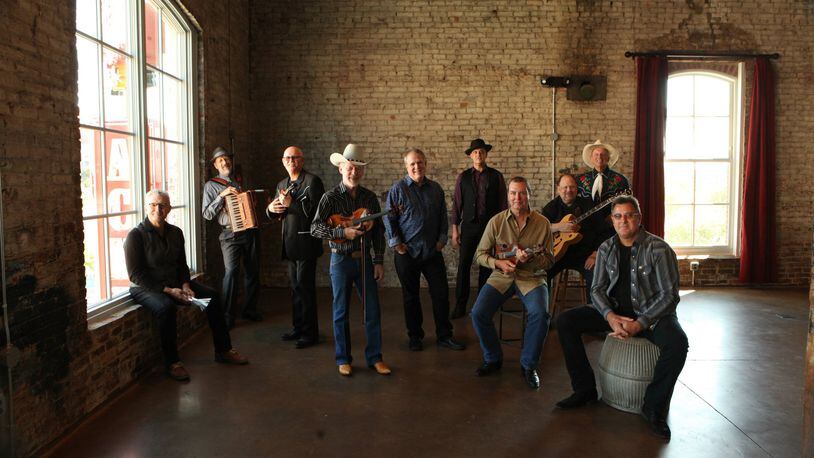 Some of Nashville’s most experienced and honored session and touring musicians come together as the Time Jumpers, including (from left) Billy Thomas, Jeff Taylor, Joe Spivey, Kenny Sears, Larry Franklin, Brad Albin, Paul Franklin, Andy Reiss, “Ranger Doug” Green and Vince Gill. CONTRIBUTED