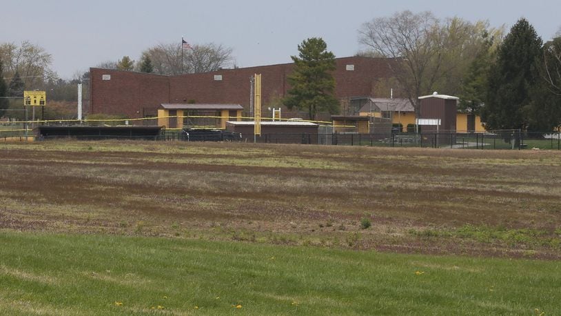 The field southeast of the current Kenton Ridge High School where the new school will be built. BILL LACKEY/STAFF