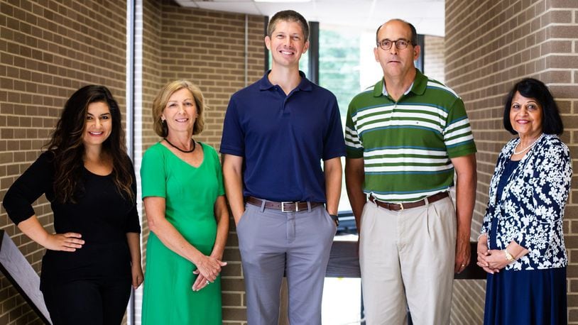 (From left to right) Katherine Hoptry, Cindy Barnett, Ben Vollrath, Joseph Monnin, Shashi Chaha were all appointed to Clark State Community College’s Board of Directors