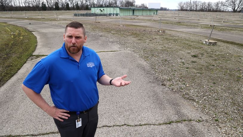 Springfield City Manager Bryan Heck talks about the proposed housing development that would bring hundreds of  new homes to the site of the old Melody Drive-In and the surrounding area Wednesday, March 30, 2022. BILL LACKEY/STAFF