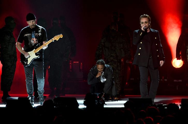 Photos: Kendrick Lamar opens Grammys with The Edge, Bono, Dave Chappelle