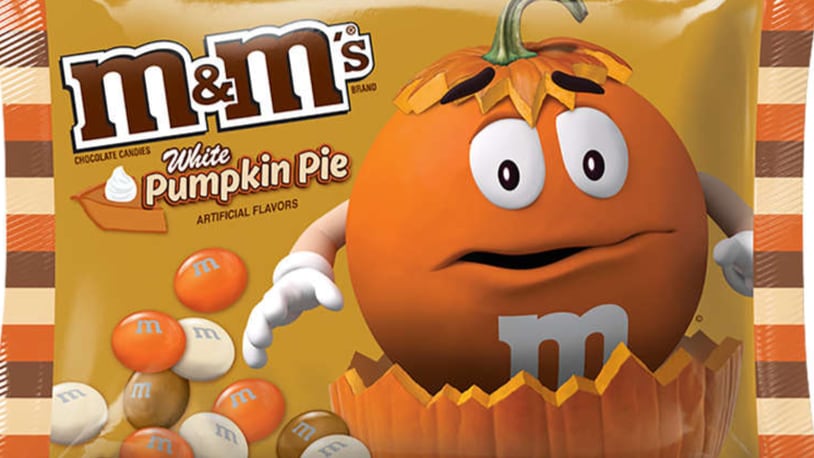 M&Ms White Pumpkin Pie candies are on store shelves ahead of the fall season.