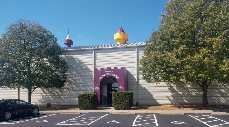 The parking lot was recently redone at the Magic Castle.