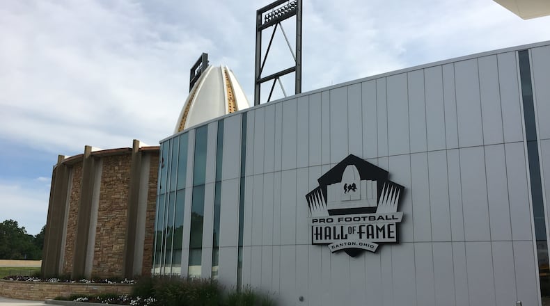 Photos taken at the Pro Football Hall of Fame in Canton, Ohio, on July 27, 2017.
