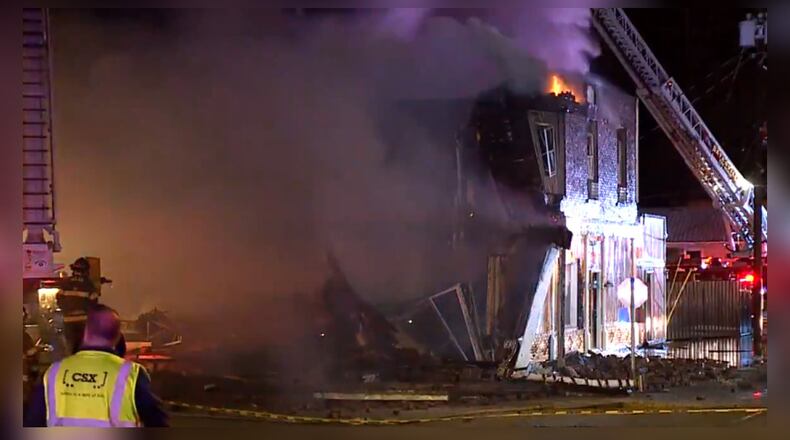 Fire at The Hog Rock Cafe. CONTRIBUTED BY WCPO-TV