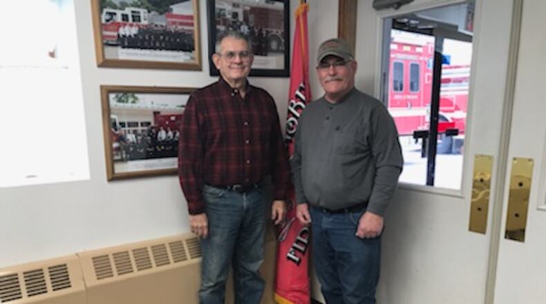 Christiansburg Fire Assistant Chief Michael Sullenberger and Chief Bob Hoey. BROOKE SPURLOCK/STAFF