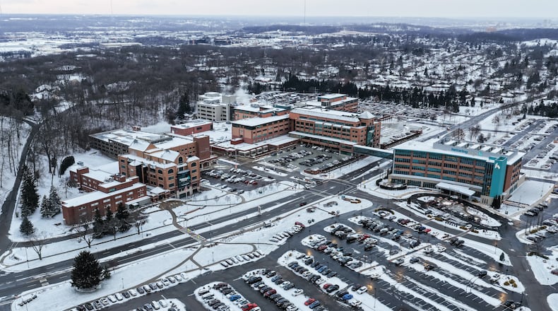 Aerial view of Kettering Health main campus on Southern Blvd. in Kettering. NICK GRAHAM/STAFF